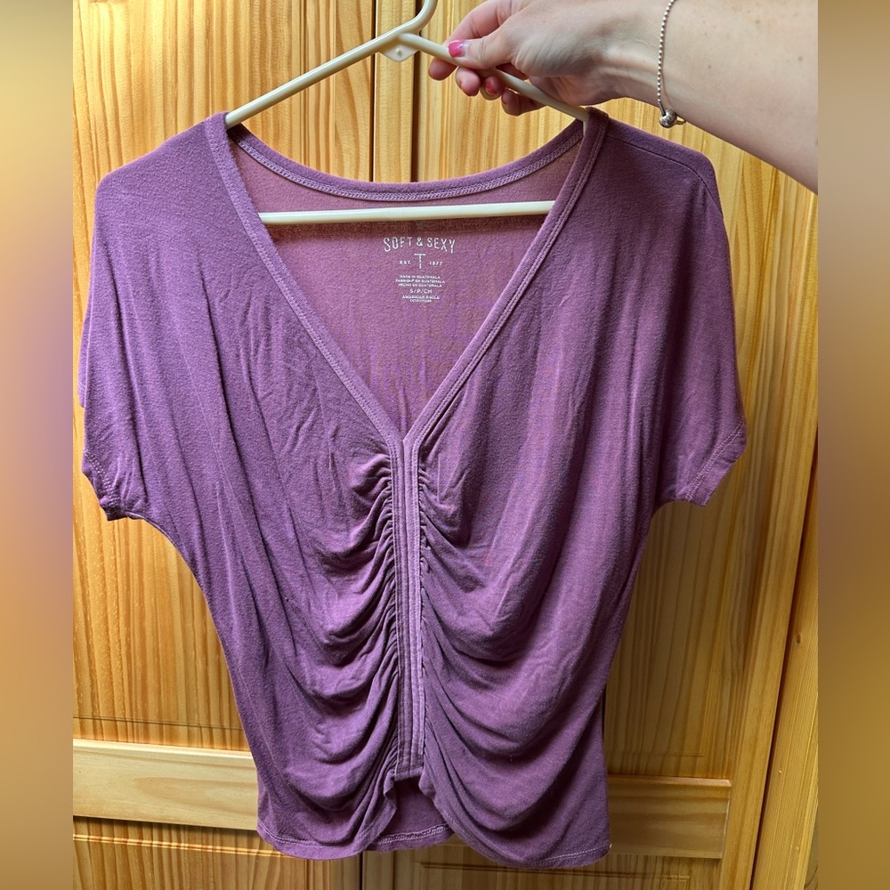 American Eagle Outfitters Soft & Sexy Purple Tee